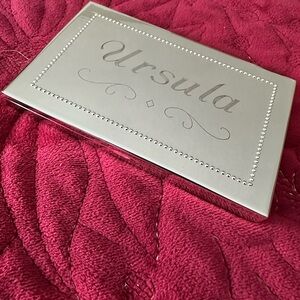 Things Remembered Silver Engraved Business/credit card carrying box